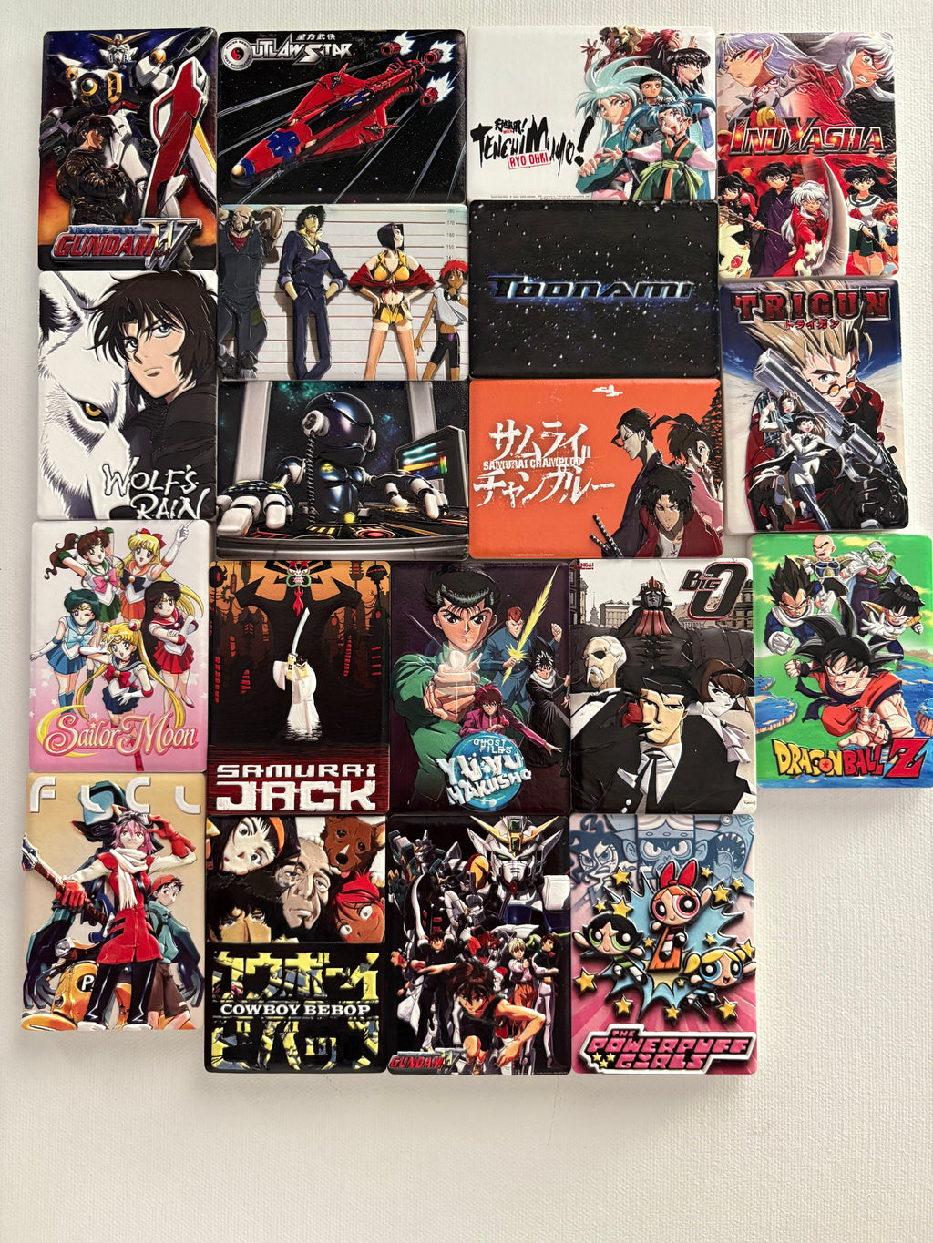 Toonami fridge magnets