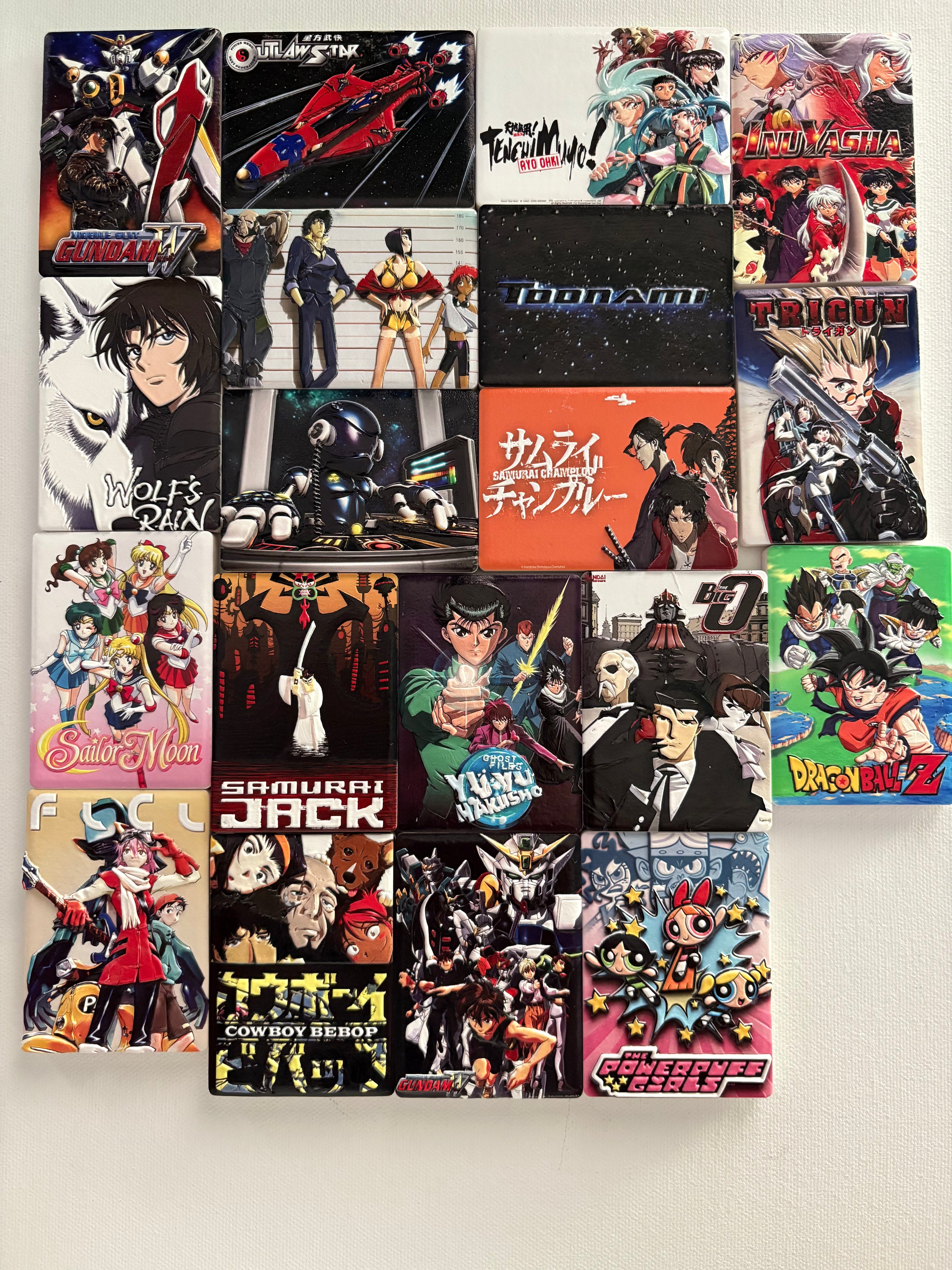 Toonami fridge magnets